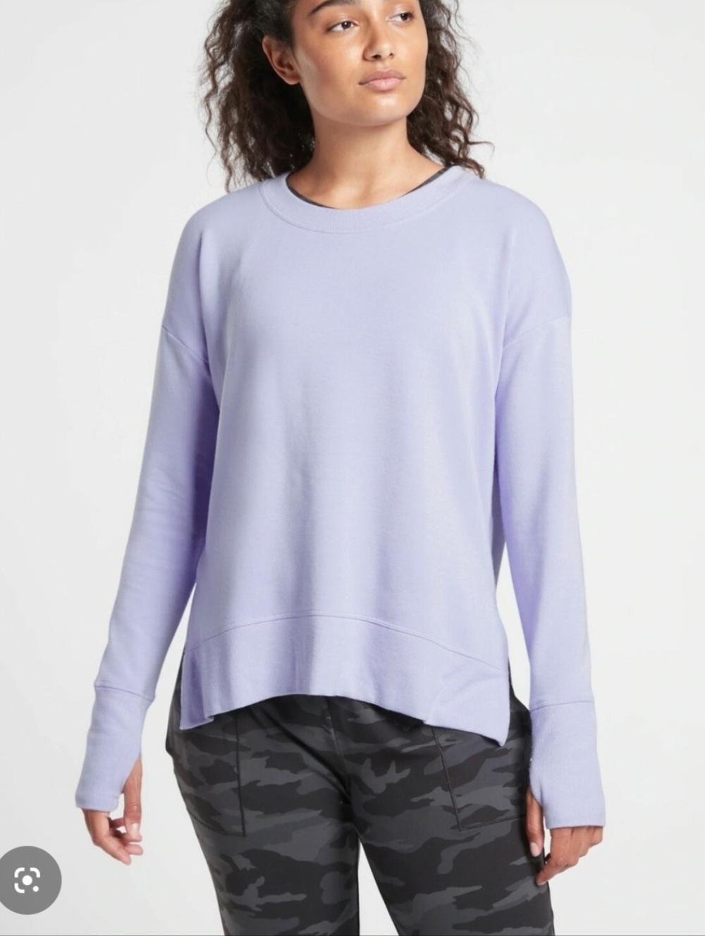 Athleta Coaster Luxe Sweatshirt XS Lilac